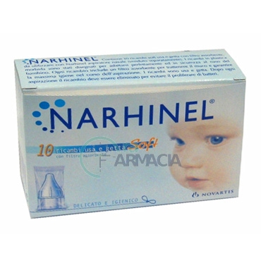 Narhinel Linea Pulizia Salute del Naso 10 Ricambi Soft per Aspiratore Nasale