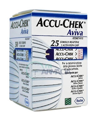 Accu-Chek Linea Controllo Glicemia Aviva 25 Strisce Rilevatrici