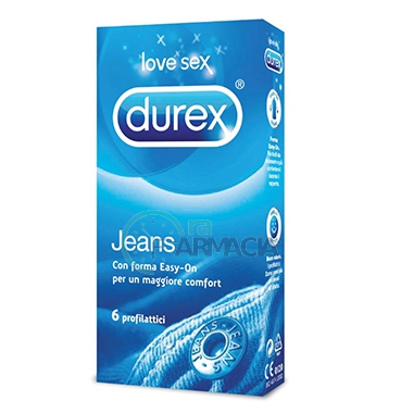 Durex Linea Classic Jeans Vestibilit� Easy On Confezione con 6 Profilattici