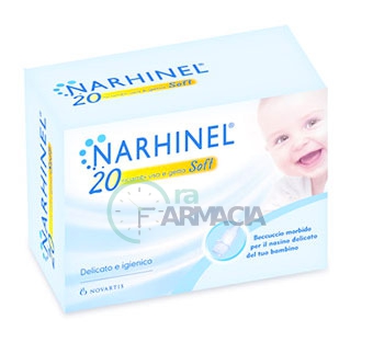 Narhinel Linea Pulizia Salute del Naso 20 Ricambi Soft per Aspiratore Nasale