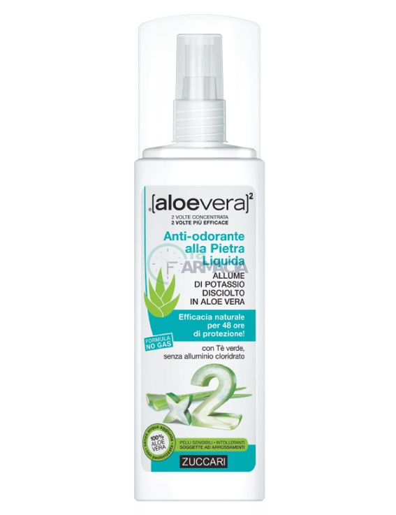 Zuccari Linea aloevera2 Antiodorante alla Pietra Liquida Allume Potassio 100 ml