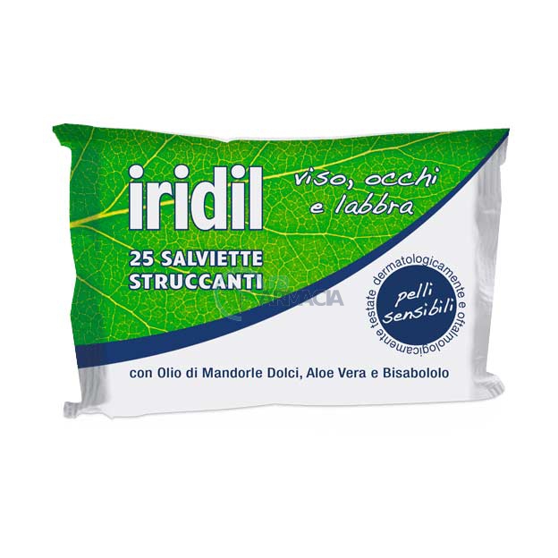 Montefarmaco Linea Trucco Iridil� 25 Salviette Struccanti Occhi Viso e Labbra